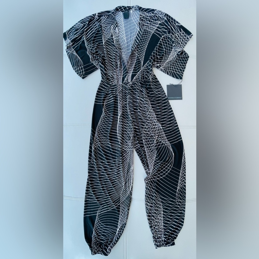 NWT! Norma Kamali 
Rectangle Jog Jumpsuit 
in Electric Circus 
Size XS/34